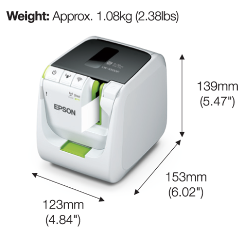 Epson LabelWorks LW-1000P Wi-Fi PC-Connectable Label Printer - Image 3